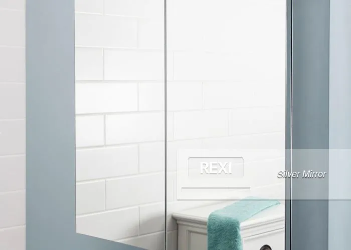 বাথরুমের জন্য সুপার টেকসই 4 মিমি 5 মিমি 6 মিমি সিলভার মিরর গ্লাস